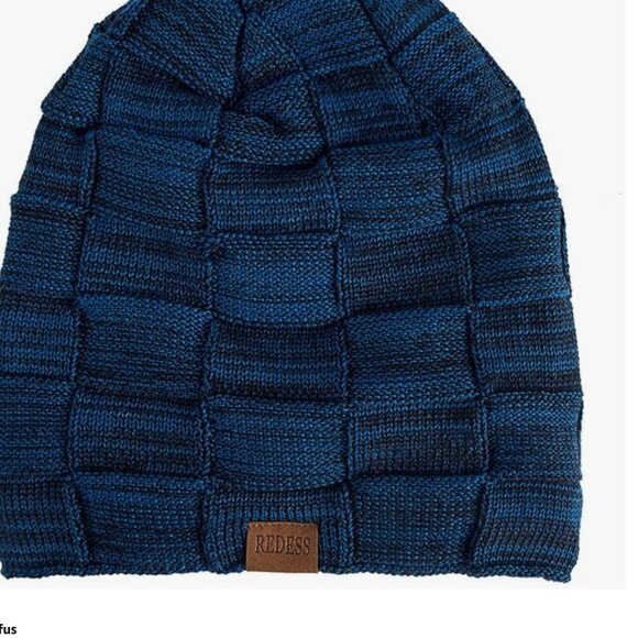 REDESS Beanie Hat for Men and Women Winter Warm Knit Slouchy Blue - Picture 4 of 5